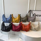Přímý prodej od návrháře👜Dámská módní taška typu hobo z nylonové tkaniny v jednobarevném provedení