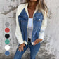 💖Nová módní dámská kreativní džínová bunda Splicing Jacket
