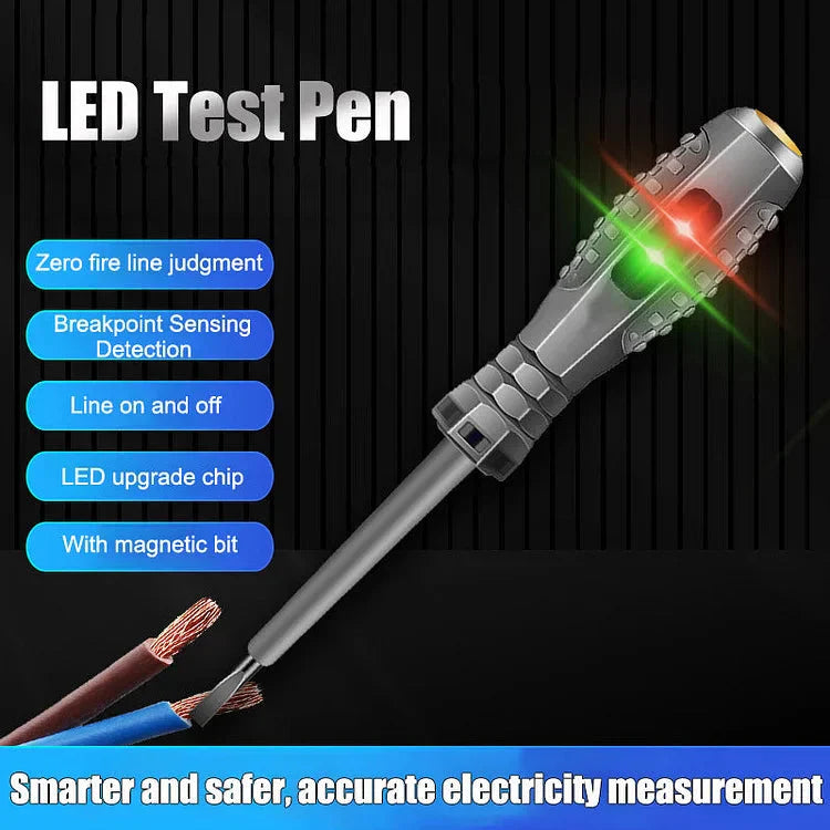 Detector de electricitate cu șurubelniță magnetică puternică cu cuplu ridicat 2-in-1