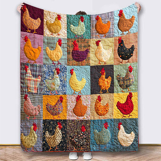 🌲🎁Flanelová deka s potiskem kuřete ve vintage stylu🐔