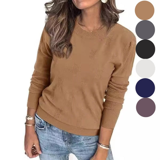 💖🍃Dámská volná blůza s dlouhým rukávem z úpletu
