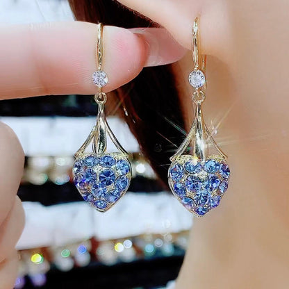 Nuovi orecchini a cuore con diamanti pieni (Acquista 1 ricevi 1 gratis)
